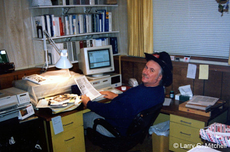 Larry in the AMC World Club's Office