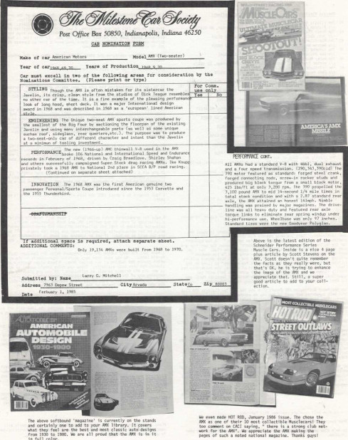 Larrys Milestone Nomination